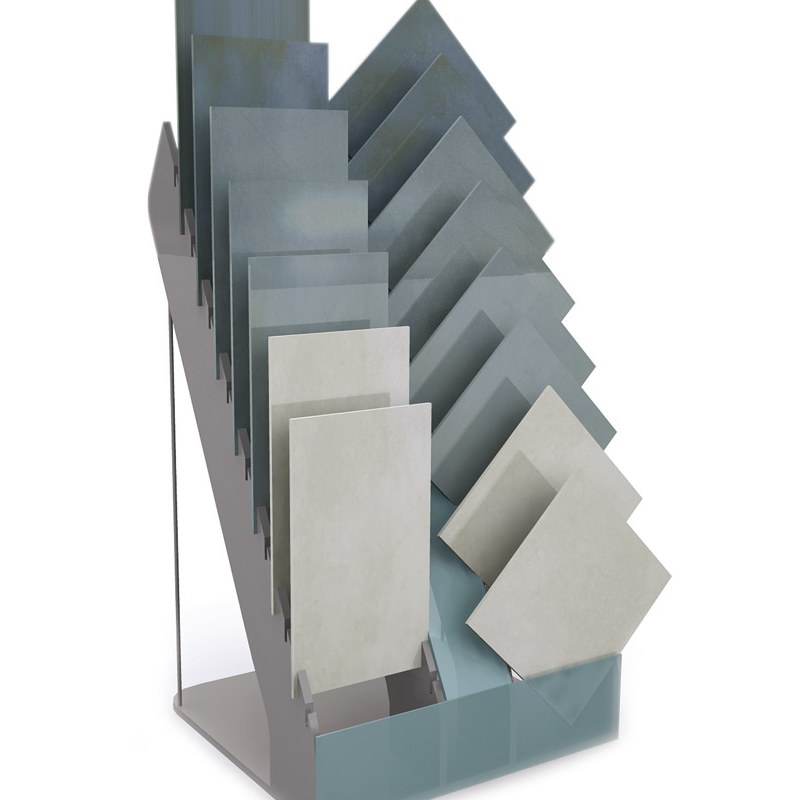 Expositor en melamina plata para 7+8 piezas 